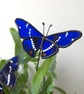 Purple Emporer Hand Crafted Stained Glass Plant Stake Beautiful gift