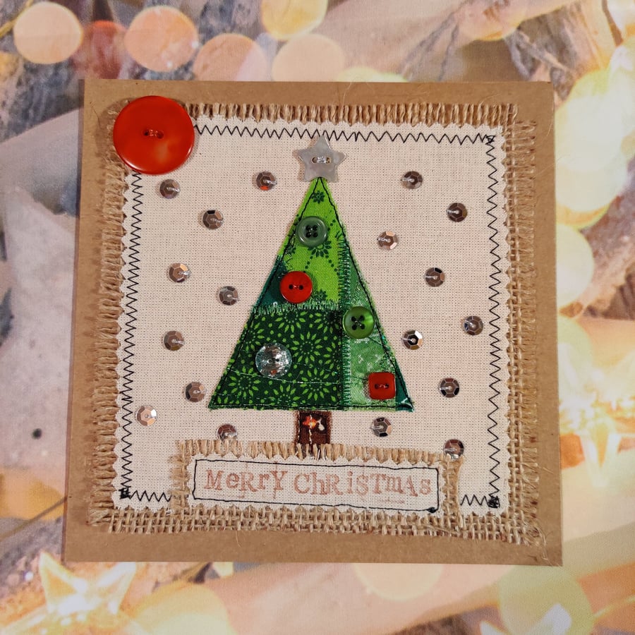 Unique, handmade, fabric Christmas cards