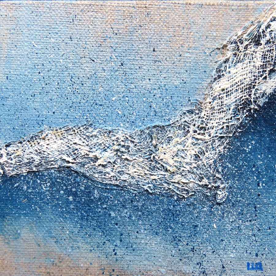 Original wave mixed media breaking wave painting 