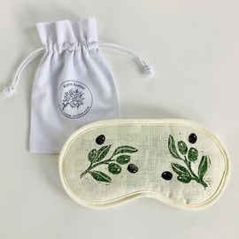 Mediterranean Olives Lavender Infused Eye Mask for Relaxation and Meditation 