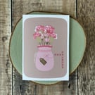 Carnation Birthday Card: January Birth Flower, Winter Nature