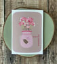 January Birth Flower Card, Carnation, Birthday Card, Floral Greeting Cards, Bota - Image 1