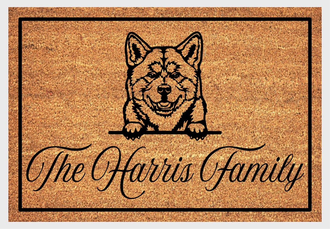 Akita Door Mat - Personalised Akita Welcome Mat - 3 Sizes