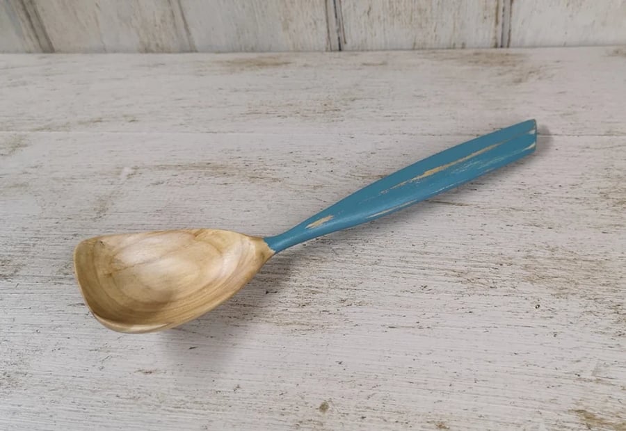 Hand Carved Rustic Wooden Eating Spoon 0039