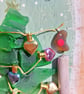 Sea Glass Robin Christmas Tree Wall Art - Handmade Festive Decoration or Gift - Image 2