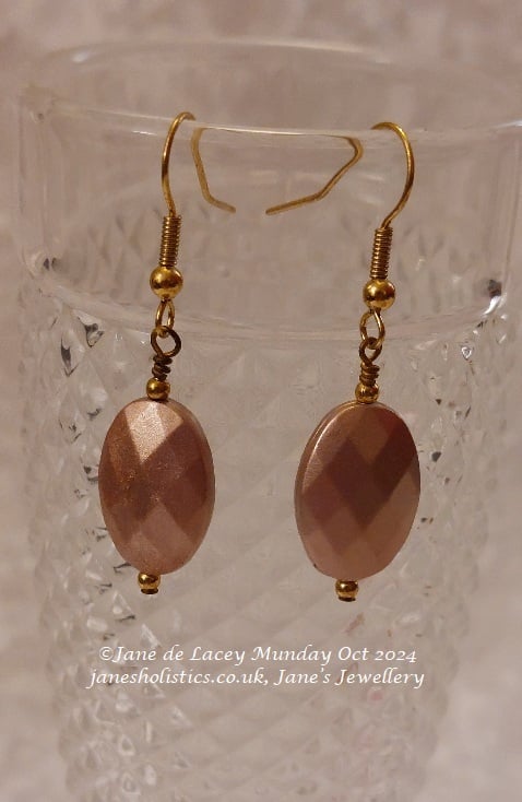 Soft dusky pink Drop Earrings