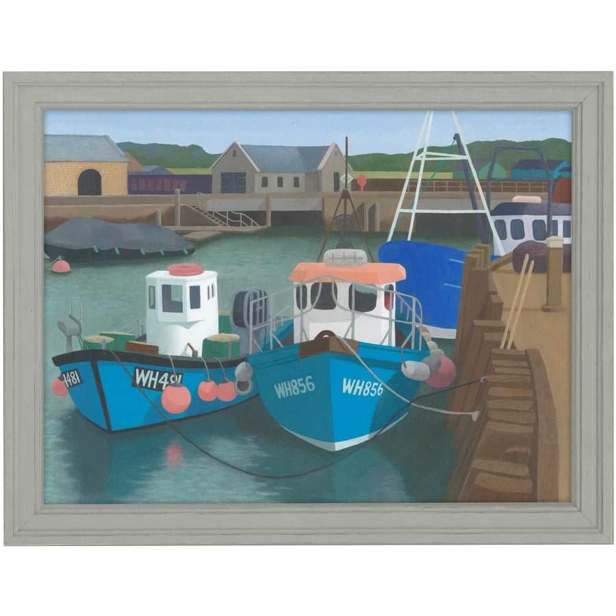 West Bay Harbour (Original Painting, 12x16")