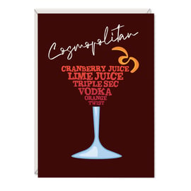 Cosmopolitan Cocktail Birthday Card