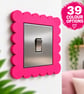 Scalloped Light Switch & Socket Surround - Decorative Wavy Edge Cover-39 Colours