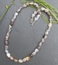 Botswana Agate Tumble Stones & Sterling Silver Necklace - Image 2