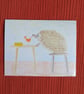 Hedgehog drinking a spritz illustrated sticker