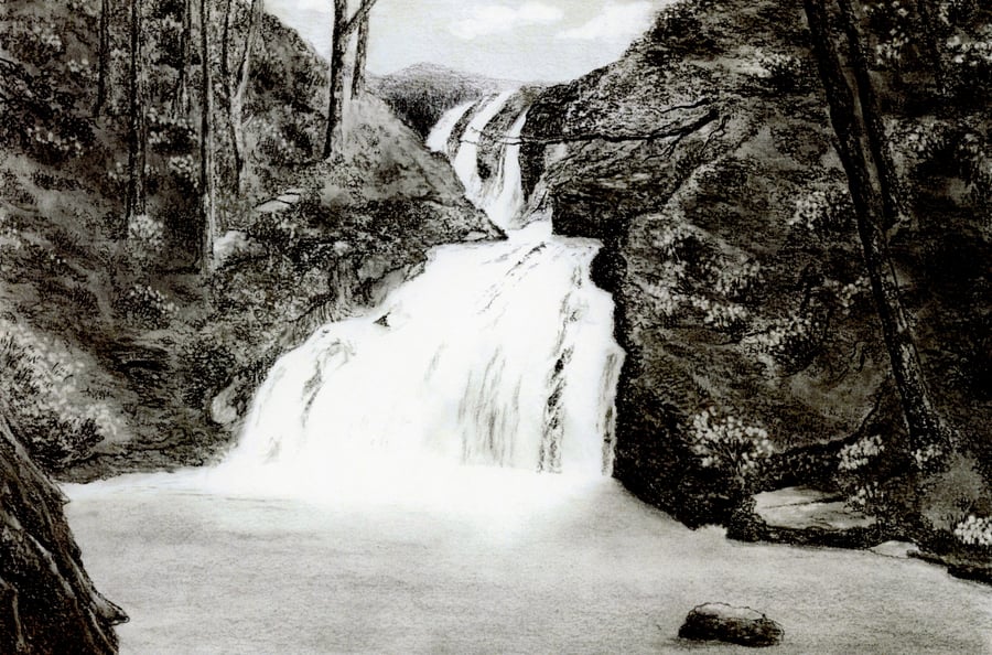 Black Falls in North Wales