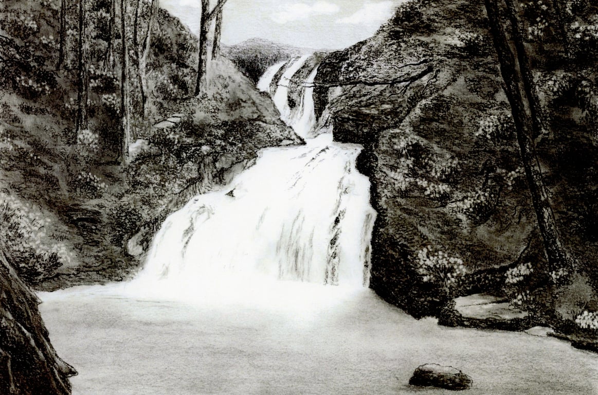 Black Falls in North Wales
