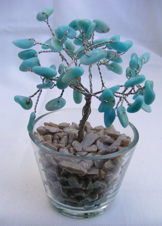 Amazonite Gemstone tree of life ornament