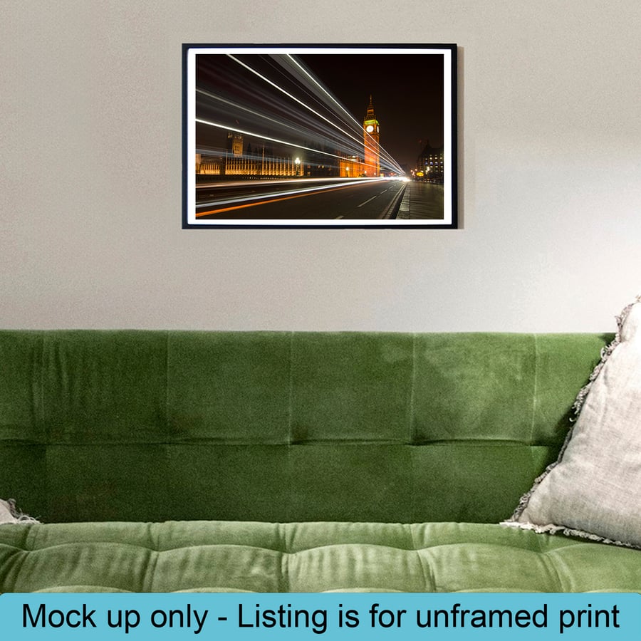 Westminster bridge and big ben print