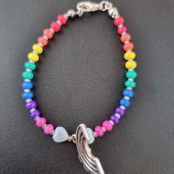 Kids Rainbow charm bracelet 