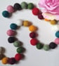 Felt Ball Garland, Warm Earthy Colours, Eclectic Bohemian Interiors - Image 6
