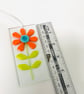 Retro fused glass flower wall hanging  - Image 3