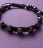 Large Haematite Macrame Style Bracelet Mens Jewellery - Image 2