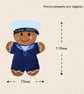 Royal Navy Gingerbread Decoration - Embroidered Sailor Character - Image 3