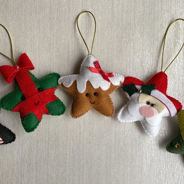 Felt Christmas Tree Ornaments kit of 5 starts