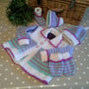 Baby Girl's Leyette Set With Wool  Cotton, Acrylic mixed yarn 0-6 months size