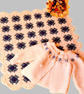 VINTAGE CROCHET PATTERN PDF Baby Blanket and Knitted Yoked Top