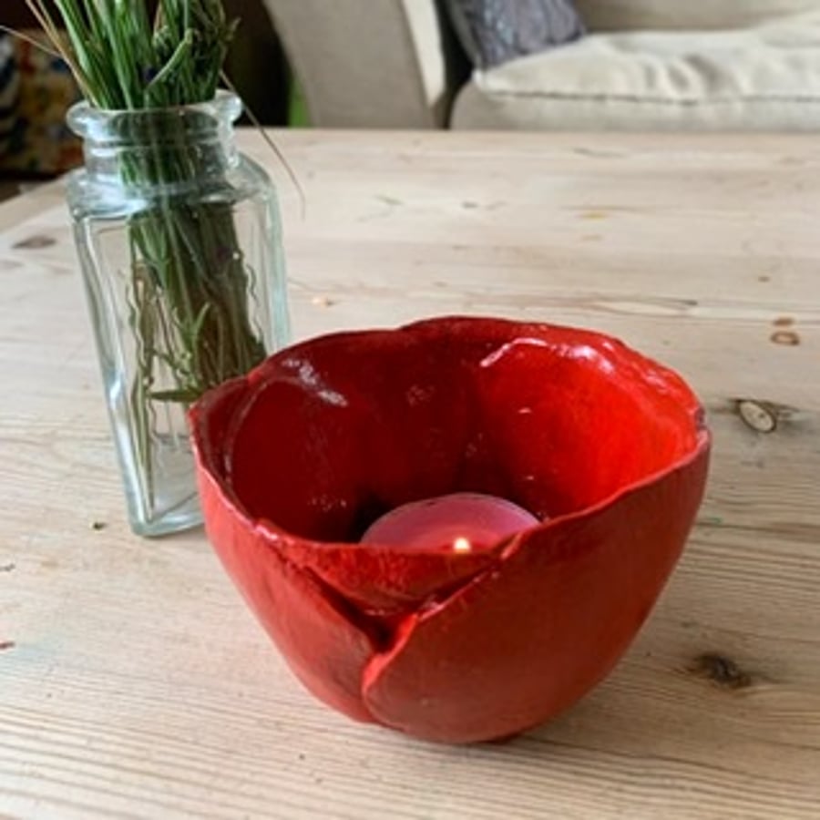 Poppy Tea light pot