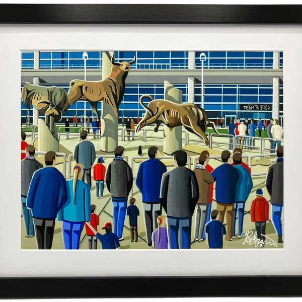 Houston. Framed & Unframed Fine Art Print, American Football, Stadium Gift