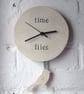 'Time Flies' Pendulum Clock - Image 1