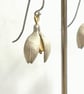 Snowdrop earrings made from Silver - Image 4