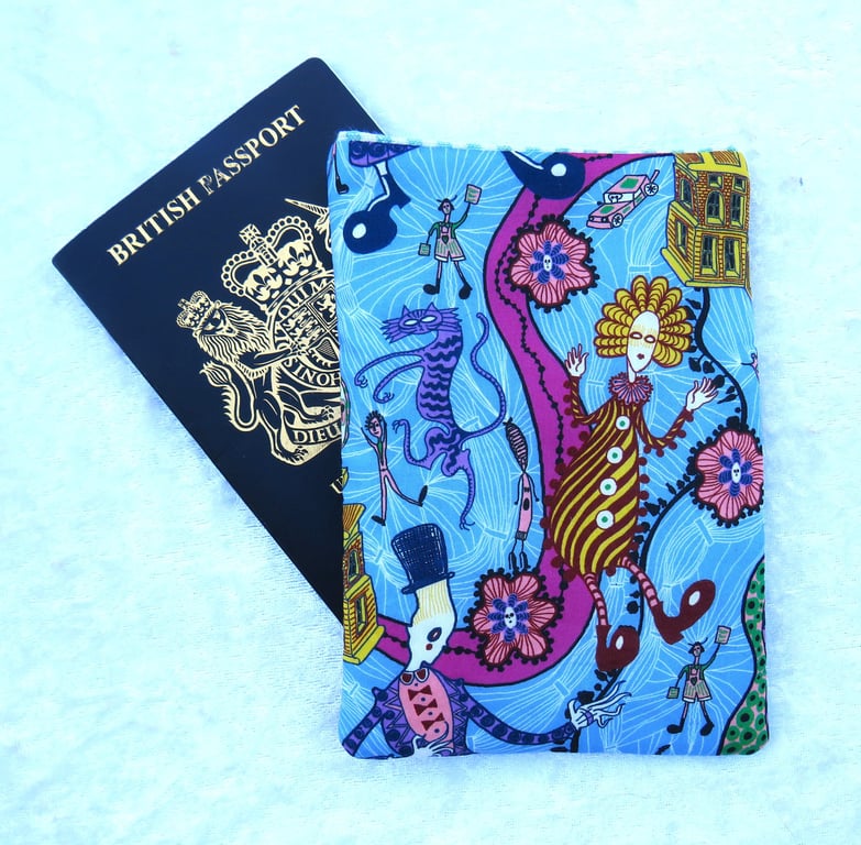 Passport Cover, made from Liberty Tana Lawn, London, passport pouch