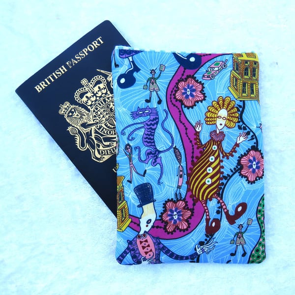 Passport Cover, made from Liberty Tana Lawn, London, passport pouch