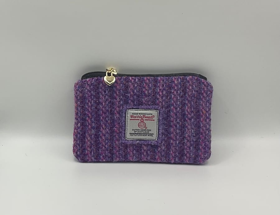 Harris Tweed Coin Purse Handmade Scottish Wool Pouch