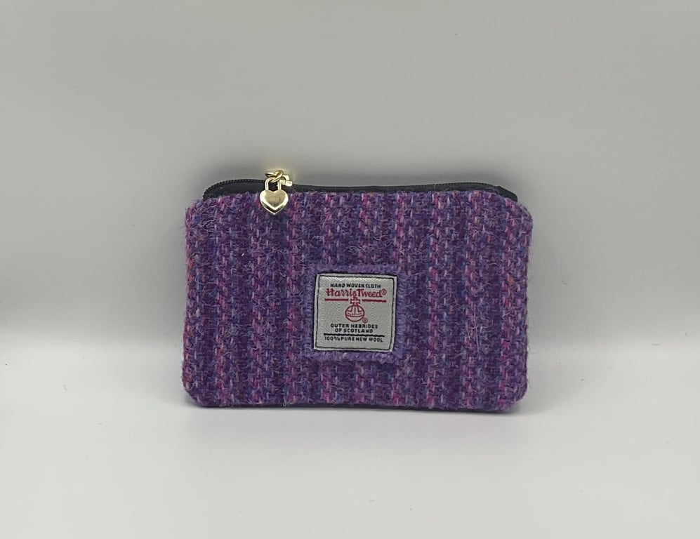 Harris Tweed Coin Purse Handmade Scottish Wool Pouch