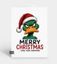 Funny Christmas Card For Him Or Her - Rude Grumpy Duck
