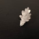 Silver Oak Leaf Lapel Pin