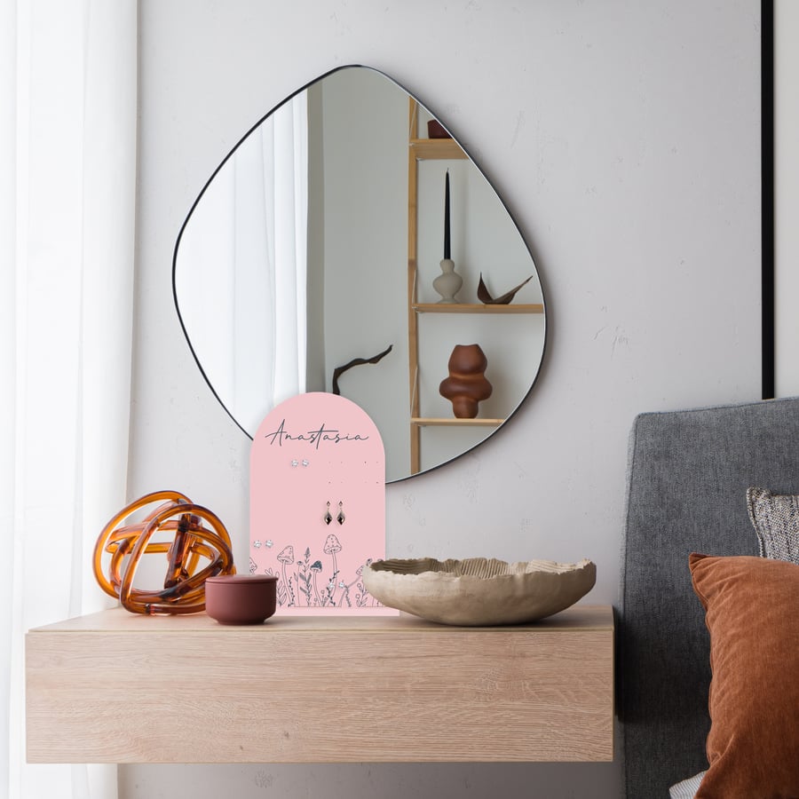 Personalised Garden Earring Display- Custom Earring Holder, Floral Garden