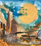 Abstract beach seagull aceo  - Image 1
