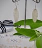 Wise Old Sage - PMC & Sterling Silver sage leaf dropper earrings  - Image 2