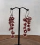 Peach Cascade Crochet Earrings - Image 4