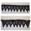 Printed newcastle united fabric bunting