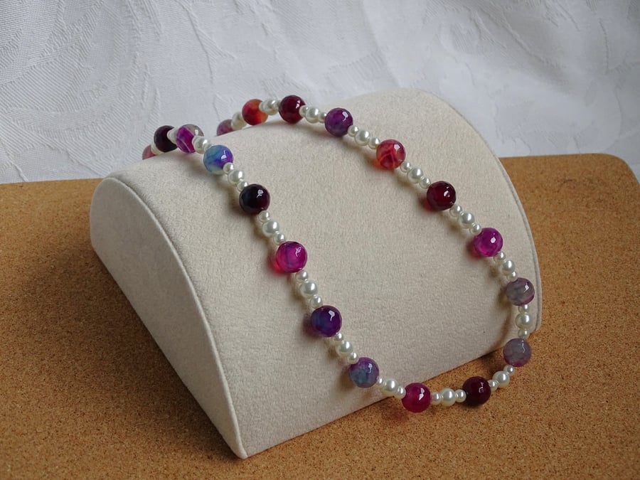Multi coloured Agate Necklace