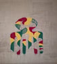 Large Hand Tufted Duafe Adinkra Textile Wall Art  Ghanaian Inspired  A2  Mounted - Image 5