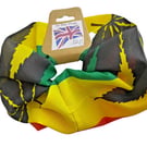 Cannabis Reggae Rasta Flag Hair Scrunchie Scrunchies Accessory Band Elastic