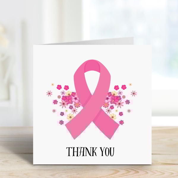 Breast Cancer thank you card for Doctor, Nurse, support staff
