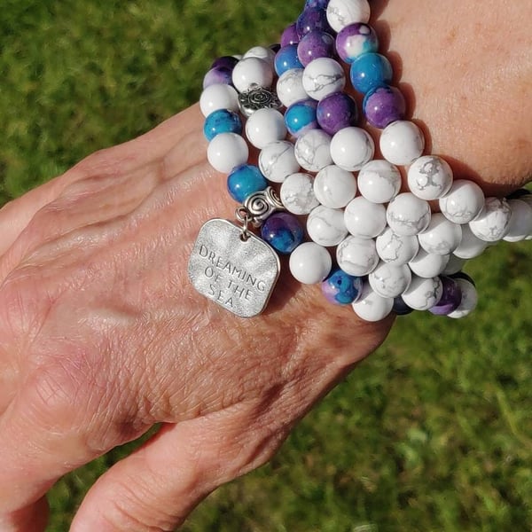 STABILITY MALA, Women's Yoga Mala Bracelet, 108 Mala Beads, Women's Yoga Gift