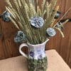 3 x Ceramic Seedhead decorations for arrangement