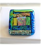Dichroic L015 Luxury Fused Glass Patchwork Brooch Handmade  - Image 4
