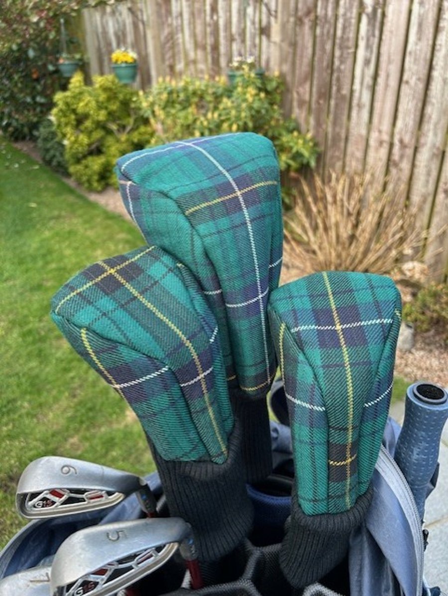 Green Tartan Golf Club Cover - Henderson Modern Tartan